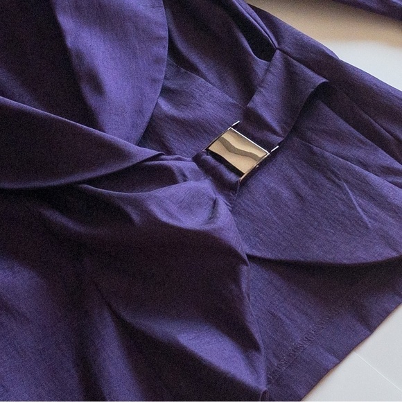 Vintage Joseph Ribkoff Deep Purple Blazer Jacket Coat Womens Size 10 - Picture 7 of 10